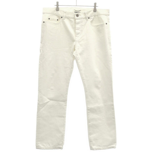 Saint Laurent Paris Sl Lw Denim Pants White 32