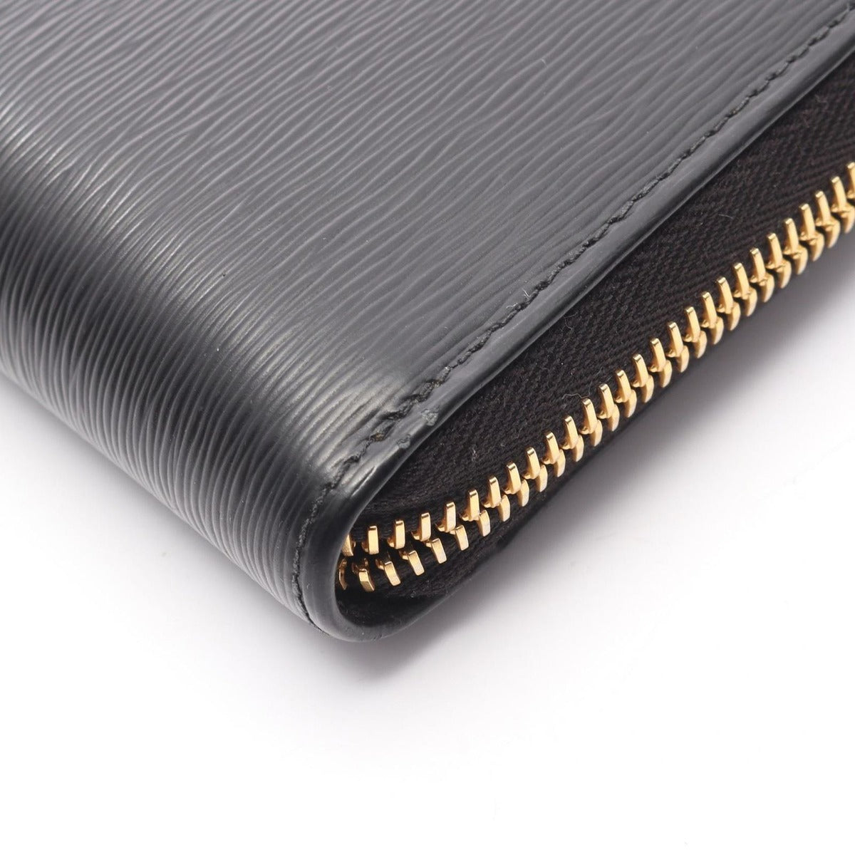 Prada Round Long Wallet Vittello Move TR Black Leather Triangle Logo — view 13