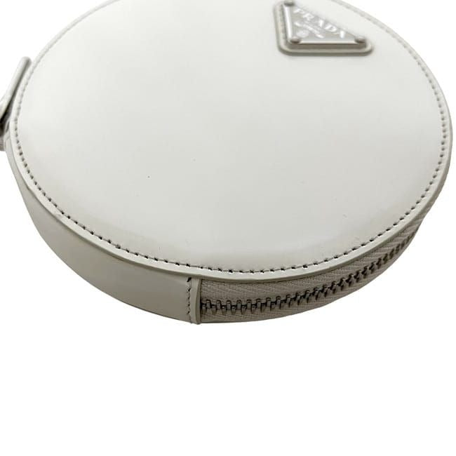 Prada Shoulder Bag White 1 Na003 Round Chain — view 6