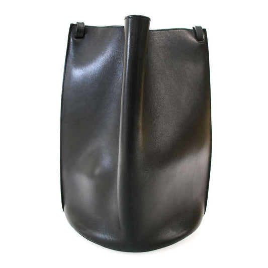 Celine Bucket Leather Shoulder Bag Black