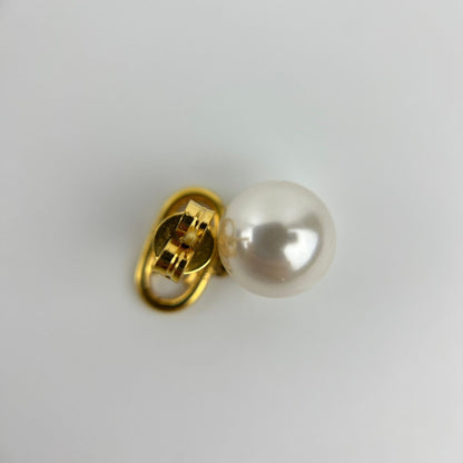 Celine Logo Triomphe Earrings Gold Vintage — view 15
