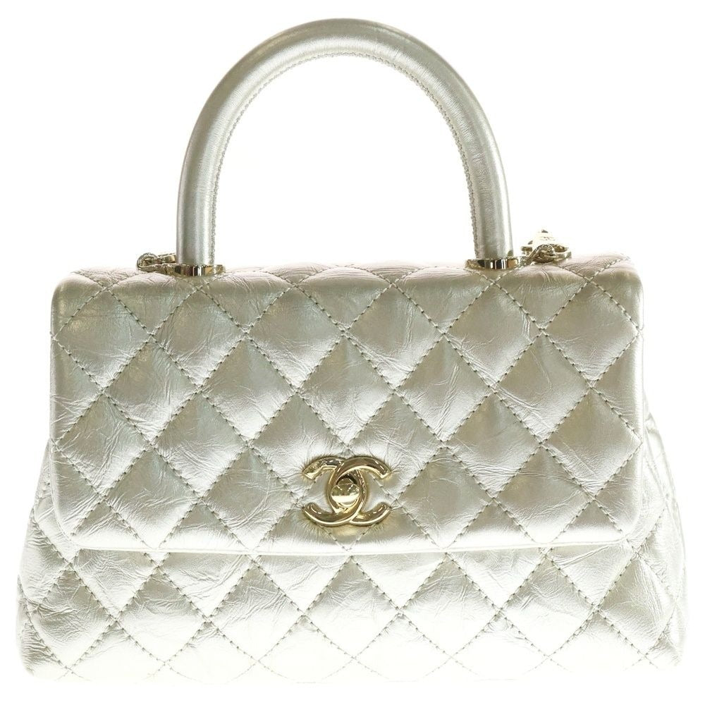 Chanel Coco Handle XS 2-Way Mini Shoulder Bag Chain Metallic