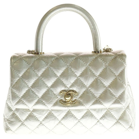 Chanel Coco Handle XS 2-Way Mini Shoulder Bag Chain Metallic