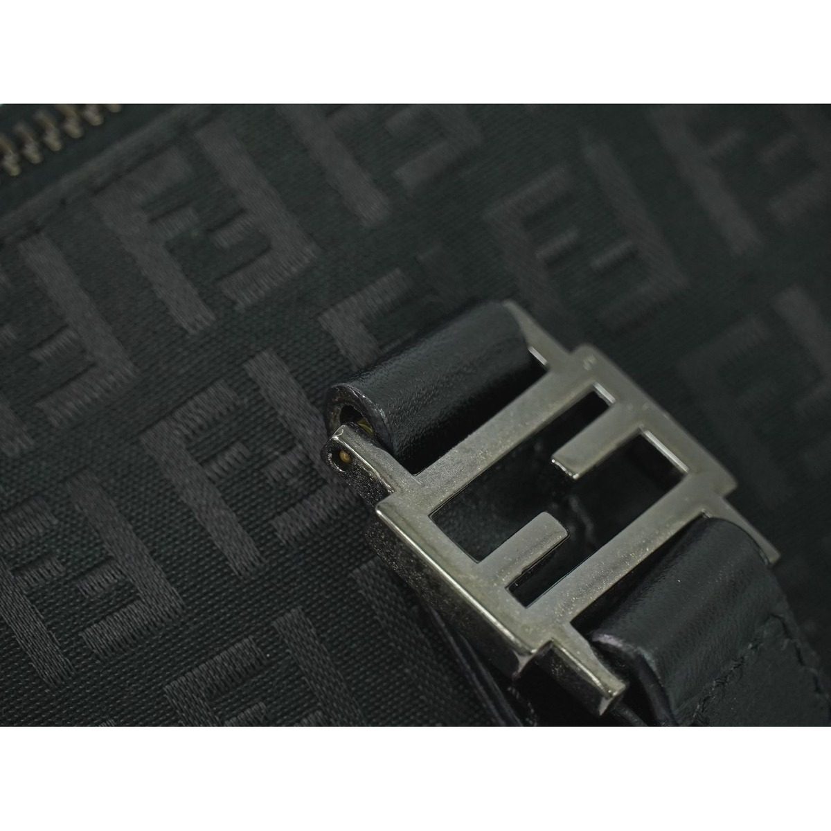 Fendi Zucchino Tote Canvas Black — view 6