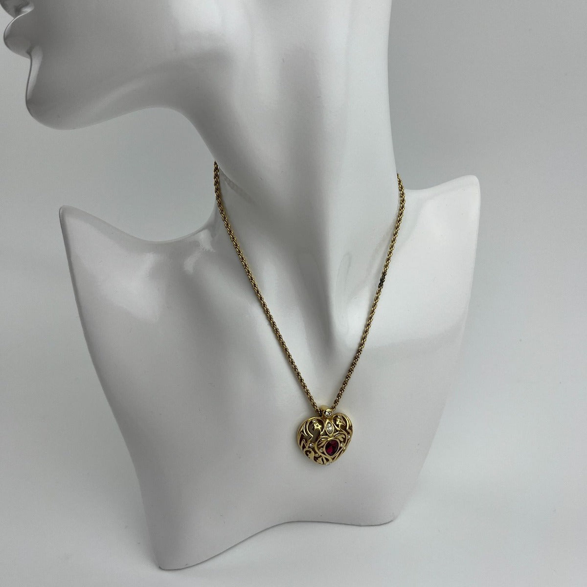 Dior Necklace Pendant Logo Gold Vintage