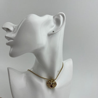 Dior Necklace Pendant Logo Gold Vintage — view 2