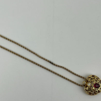 Dior Necklace Pendant Logo Gold Vintage — view 5