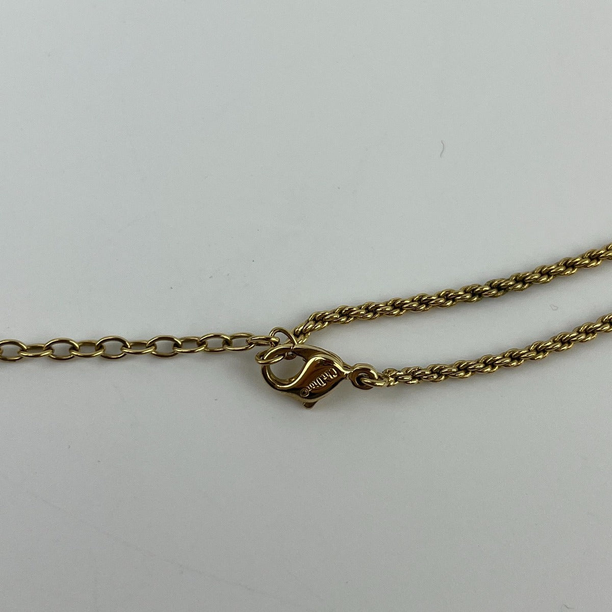 Dior Necklace Pendant Logo Gold Vintage — view 10