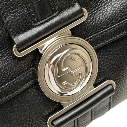 Gucci Interlocking G 232935 Black Leather Women's Gucci