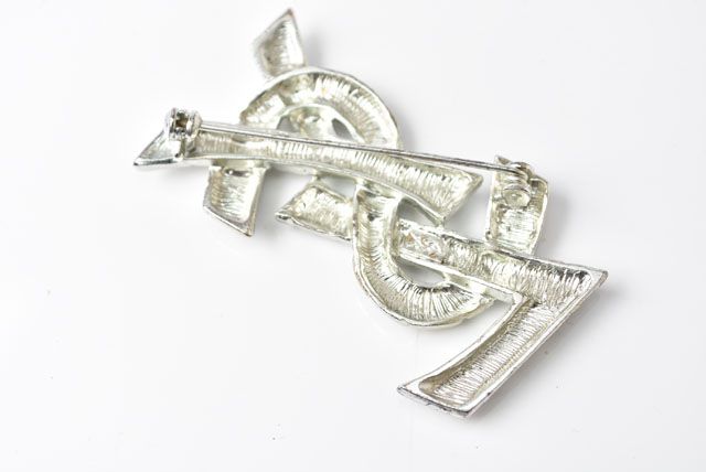 Saint Laurent Pin Brooch Pin Badge Silver