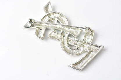 Saint Laurent Pin Brooch Pin Badge Silver