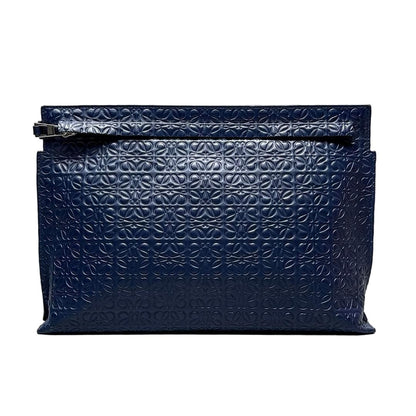 Loewe Anagram Repeat T Pouch Clutch Navy