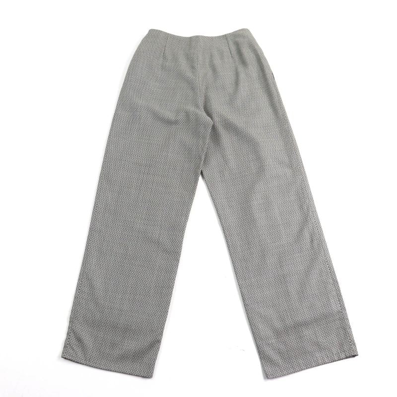 Hermes Vintage Wool Silk Blend Margiela Period H Pattern Pants Gray Black 34