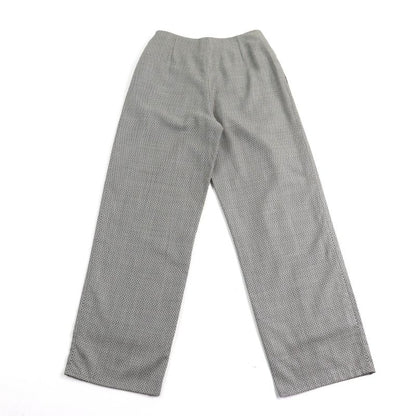Hermes Vintage Wool Silk Blend Margiela Period H Pattern Pants Gray Black 34