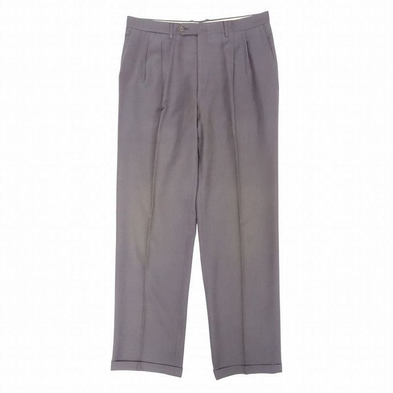 Celine French Double Suit Setup Peaked Lapel Tailored Pants Size 52 XL Gray