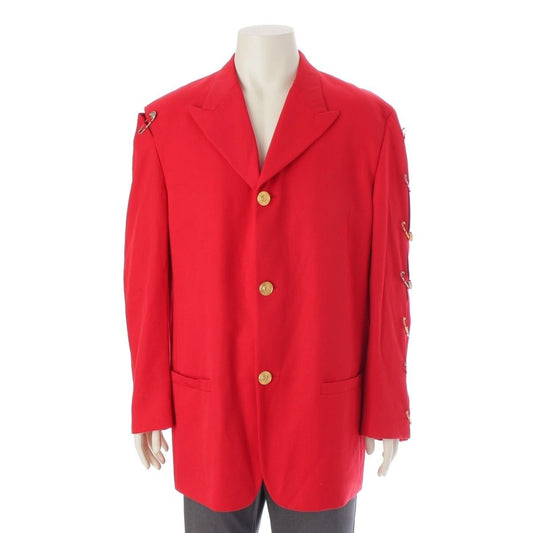 Versace Gianni Medusa Safety Pin Jacket Red