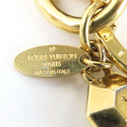 Louis Vuitton Key Holder LV Faceted M65216 Metal Gold Bag Charm Accessories