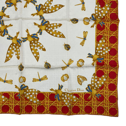 Dior Christian Scarf Silk Diana Insect Red — view 6