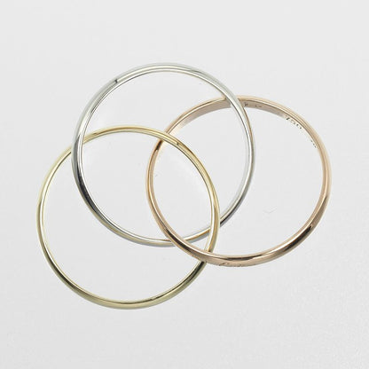 Cartier Trinity XS 1.9mm (0.07in) Band 18K Gold (yg×pg×wg) No 8 Ladies 3.5g Ring