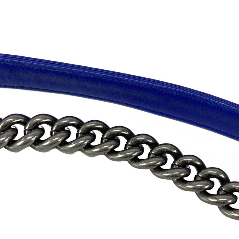 Chanel Shoulder Bag Boy Chanel / Matelasse Blue And Black Chain Shoulder /