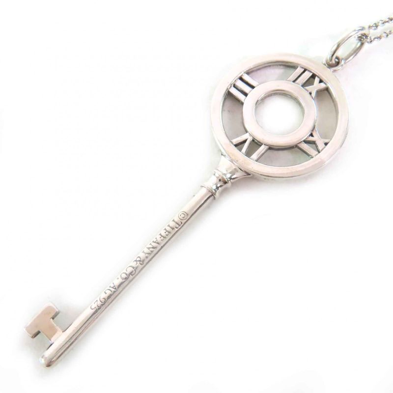Tiffany & Co Atlas Key Necklace Sv925 Key Pendant Accessory Silver With Box And
