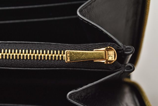 Celine Wallet Long Wallet Large Zipped Wallet 10b553bfl Quilted Black