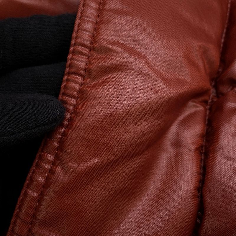 Hermes Down Vest Nylon with Hood 44 Rouge Basque