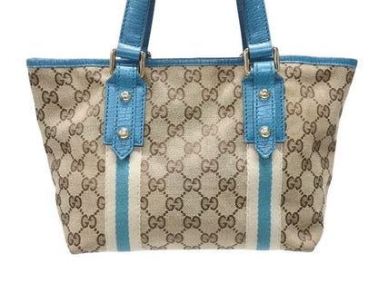 Gucci Handbag Brown Beige GG Supreme Canvas Leather Silver — view 3