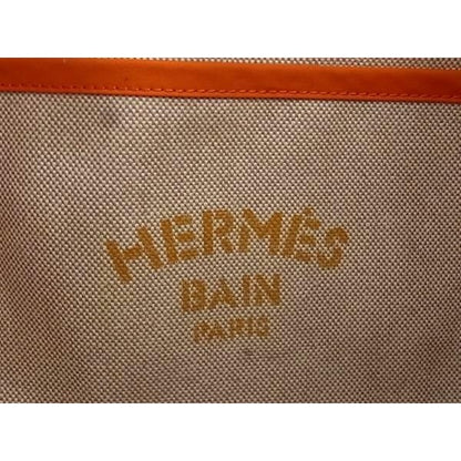 Hermes Poisson Natte Toile Ashe Tote Bag Beige Bi5260 — view 9