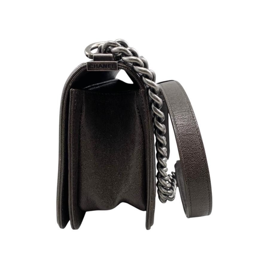 Chanel Boy Chanel Shoulder Bag Chain Bag A67086 Matelasse Caviar Skin Coco Dark