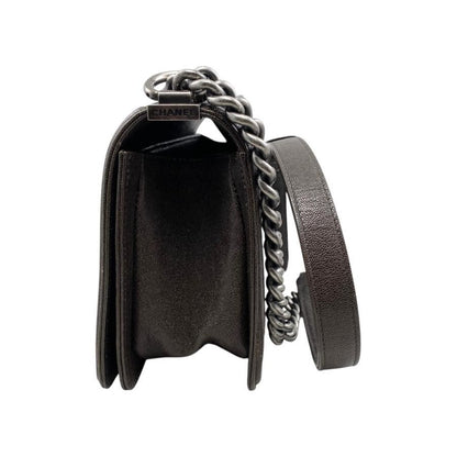 Chanel Boy Chanel Shoulder Bag Chain Bag A67086 Matelasse Caviar Skin Coco Dark