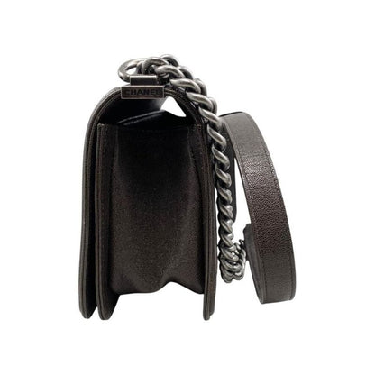 Chanel Boy Chanel Shoulder Bag Chain Bag A67086 Matelasse Caviar Skin Coco Dark