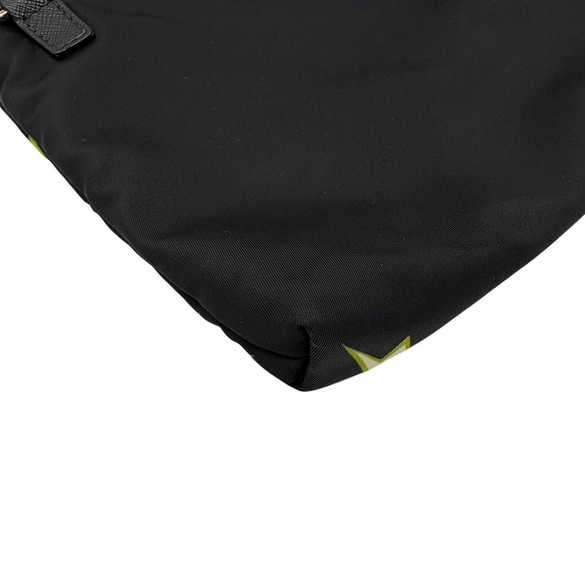 Prada Shoulder Bag Triangle Logo Nylon Universal Frankenstein Silver