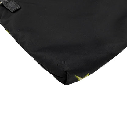 Prada Shoulder Bag Triangle Logo Nylon Universal Frankenstein Silver