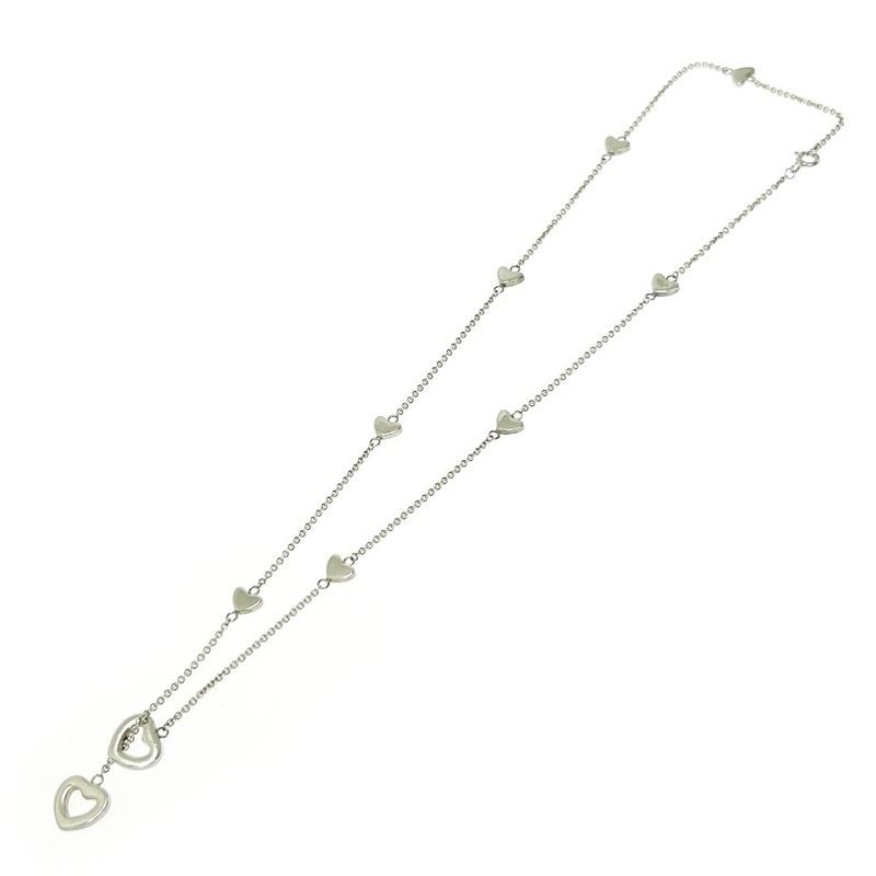 Tiffany & Co Silver Heart Link Lariat Necklace 9.0 g 925 Engraved