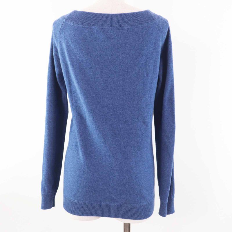 CHANEL P48050 100% Cashmere Long-sleeved Knit Pullover With Coco Motif At Hem