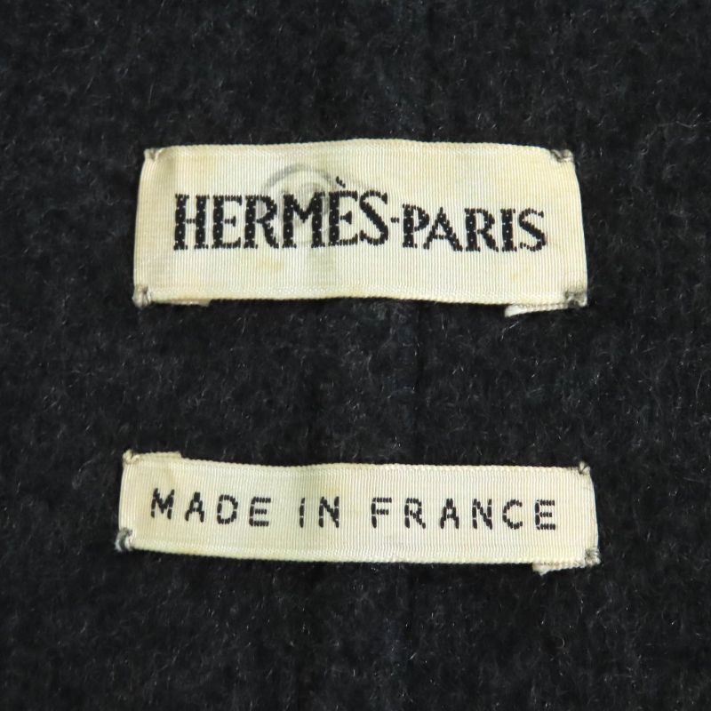 Hermes 100% Cashmere Margiela Period H Button Single Chester Coat Long Coat
