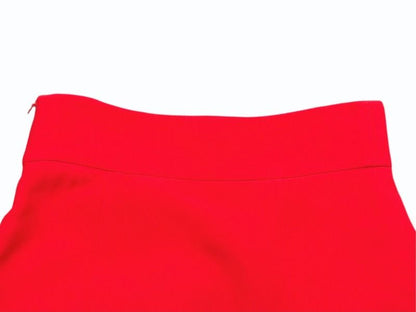 Miu Miu Bijou Pocket Flare Skirt Rayon Acetate Rhinestone Red 4 36 — view 7
