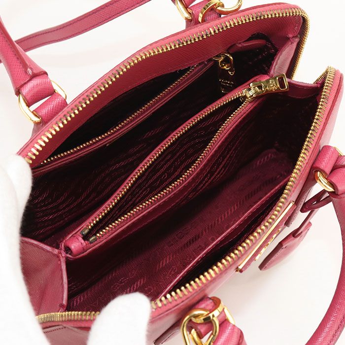 Prada 2WAY Saffiano Leather Bl0838 Handbag Leather Women