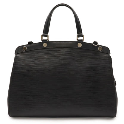 Louis Vuitton Epi MM Handbag Noir Black Silver