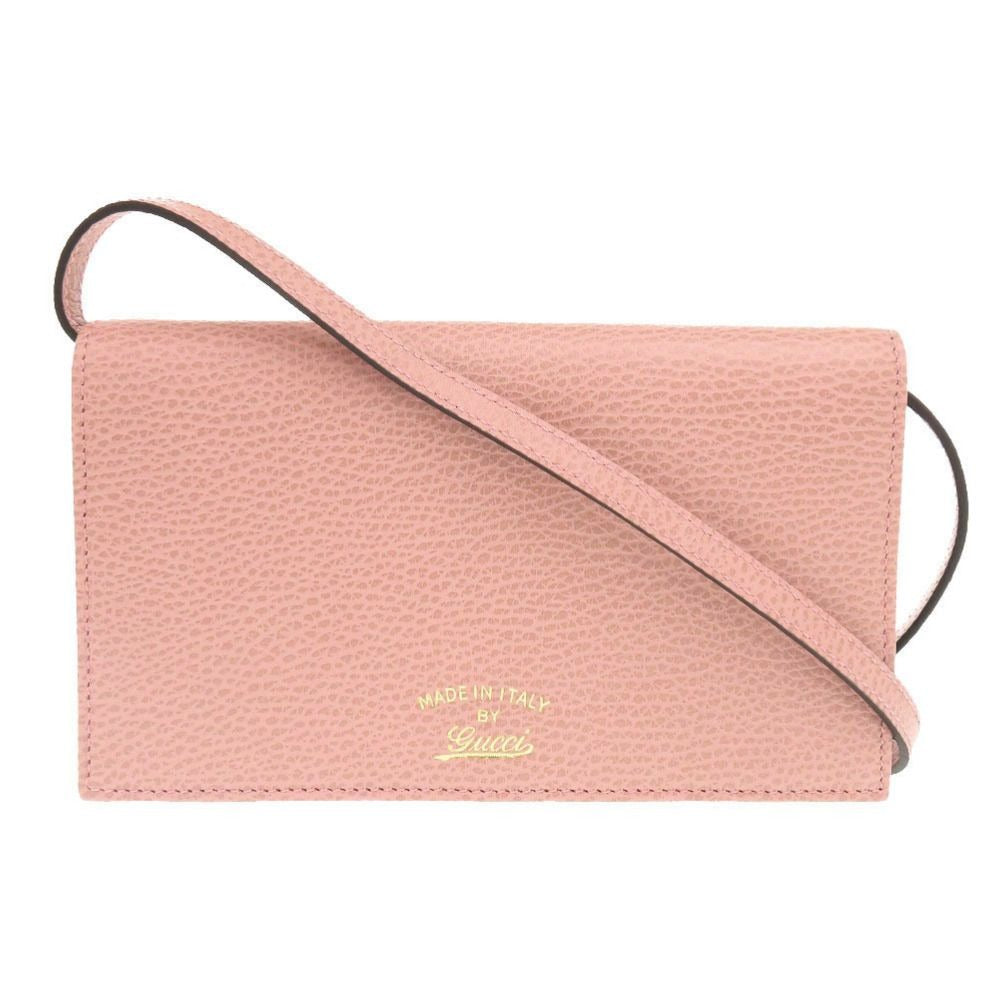 Gucci Swing Leather Pink Shoulder Wallet
