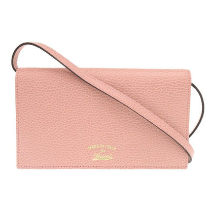 Gucci Swing Leather Pink Shoulder Wallet