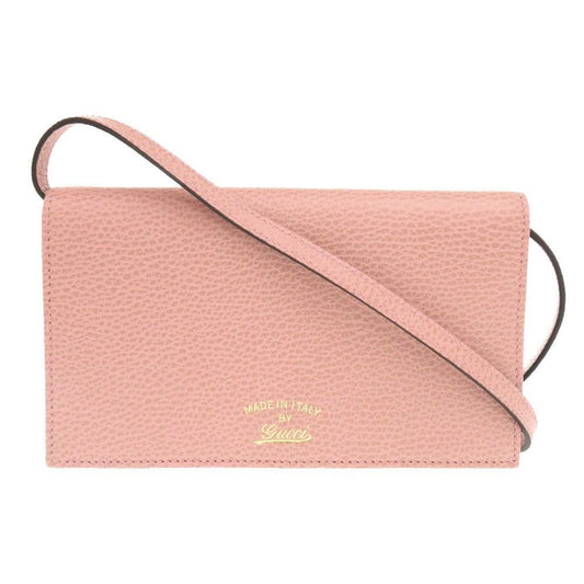 Gucci Swing Leather Pink Shoulder Wallet