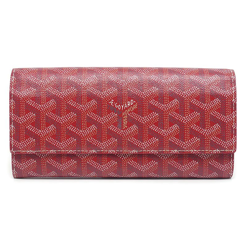 Goyard Varenne Flap Wallet Long Red With Box