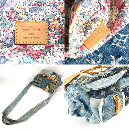 Louis Vuitton Shoulder Bag Patchwork Postie M95374 Monogram Denim Canvas Blue