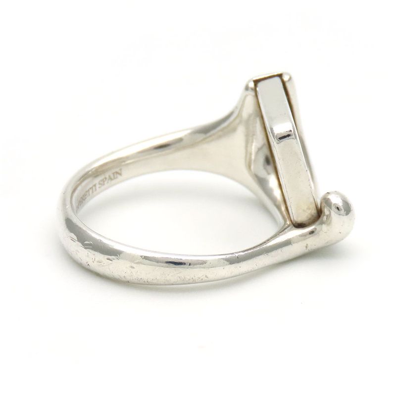 Tiffany & Co Ring - Splash Square 925 Silver Approx 6.1g Silver Approx #10 Elsa