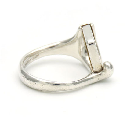 Tiffany & Co Ring - Splash Square 925 Silver Approx 6.1g Silver Approx #10 Elsa