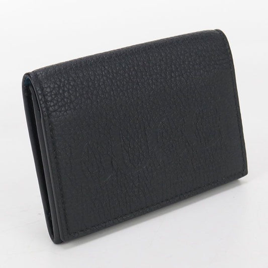 Gucci Logo 739389 Business Card Holder Leather Unisex