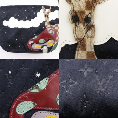 Louis Vuitton Musette Comte De Fe M92273 Monogram Satin And Halaco Black Sr0032