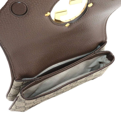 Exhibit Gucci Blondi GG Supreme Belt Bag Waist Pouch Leather Beige Brown 703807